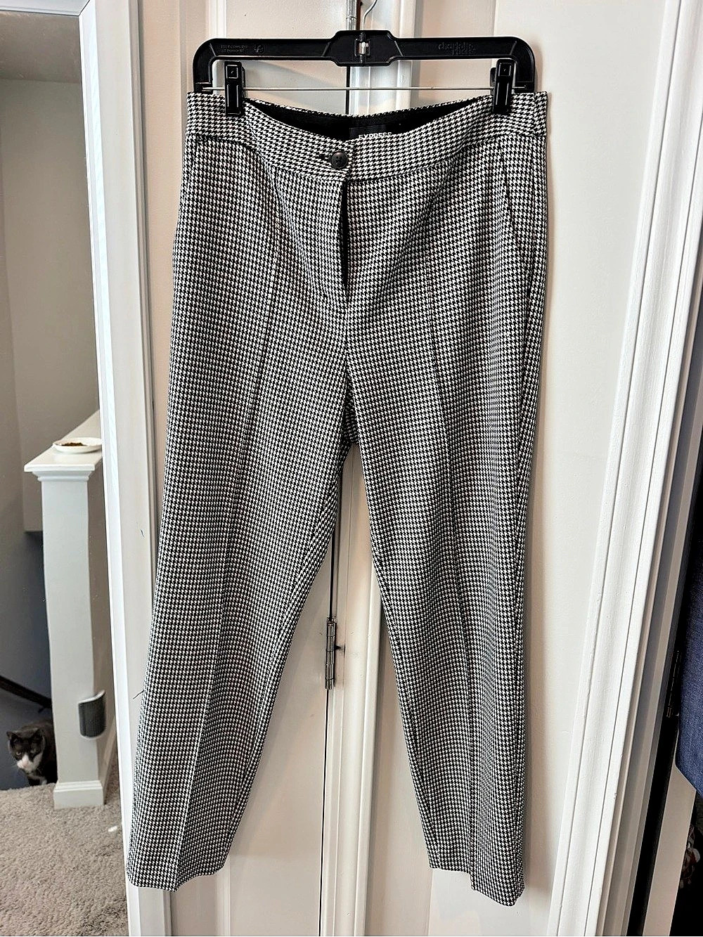Express Houndstooth Trousers in Black & White